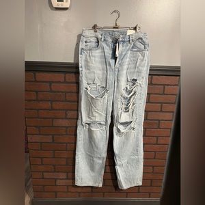American Eagle highest waist baggy straight jean | light vintage| 14 long (NWT )